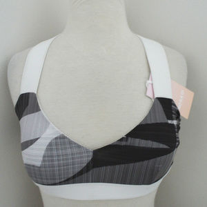 NO KA OI Ola sports bra gray white print 00 XS NWT